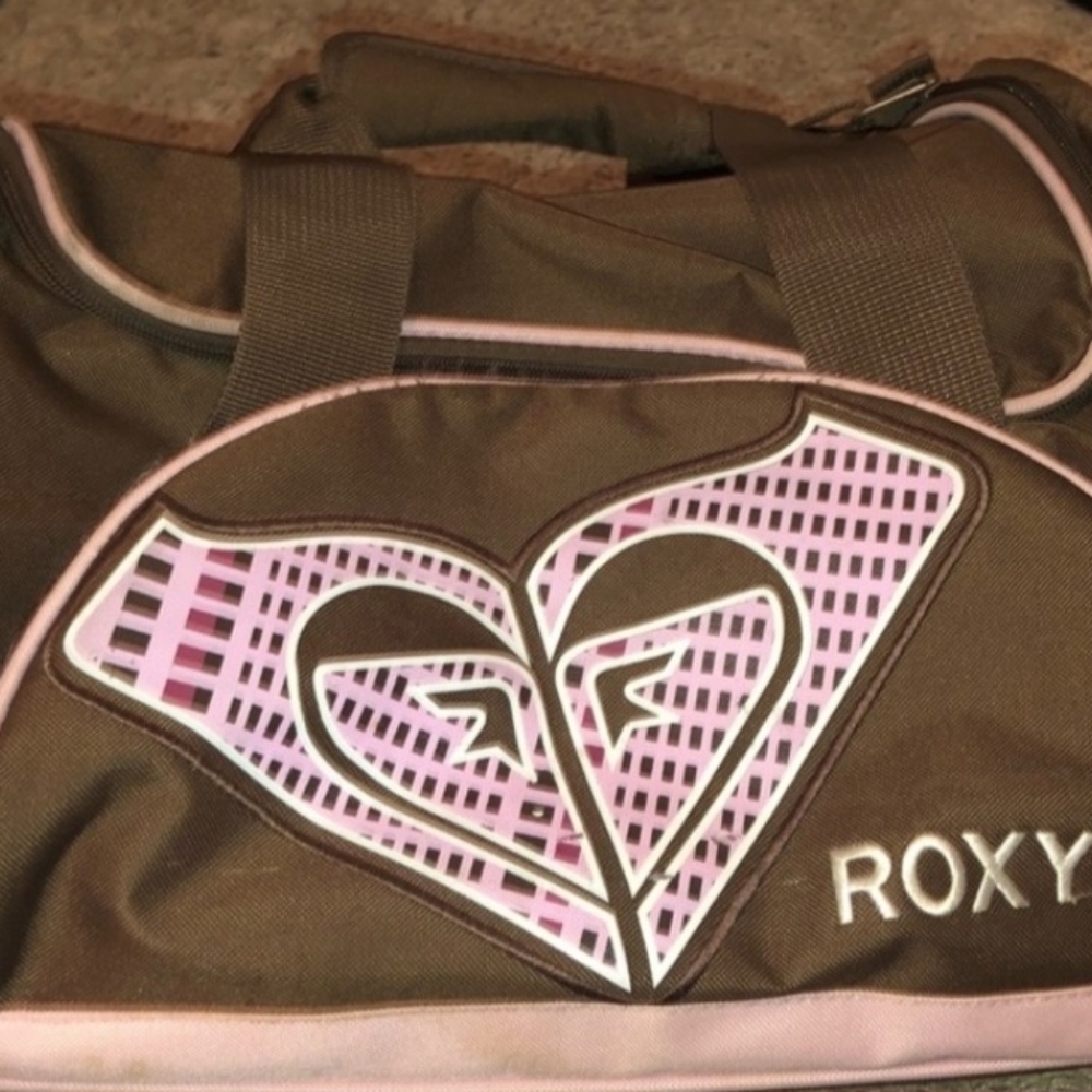Roxy Brown and Pink Duffle Bag